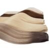 Ultra-thin, discreet genius wefts that can be cut anywhere without unraveling. OEM, ODM, custom colors, lengths, packaging, and worldwide supply available. genius weft human hair extensions