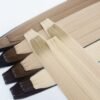 Ultra-thin, discreet genius wefts that can be cut anywhere without unraveling. OEM, ODM, custom colors, lengths, packaging, and worldwide supply available. genius weft human hair extensions