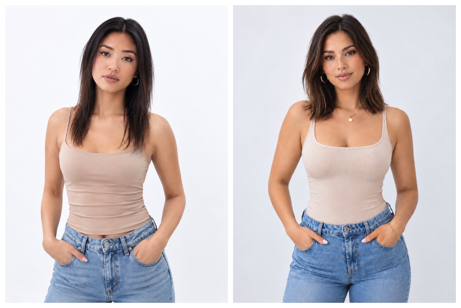 Before and after with shoulder length Nuyoah hair extensions 3