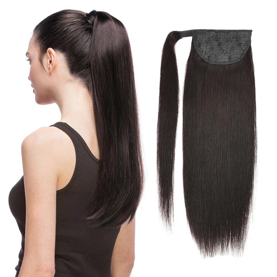 Premium Double Drawn Wholesale Ponytail Hair Extensions made from 100% Remy Human Hair by Xuanchang Hair