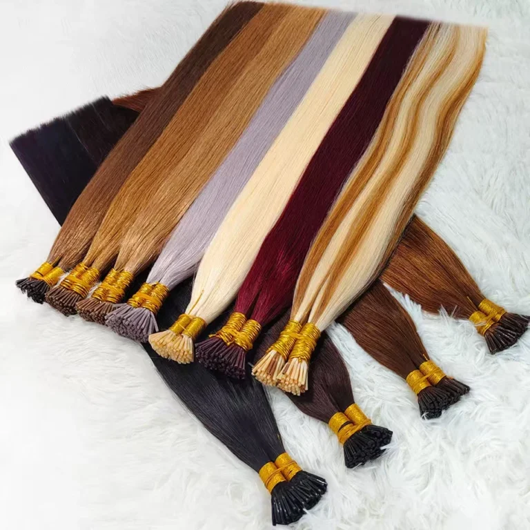 2.8 I tip hair extensions in assorted natural and fashion colors